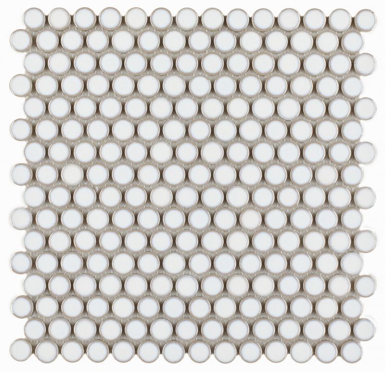 Penny Round Fancy White 11.5 x 11.5